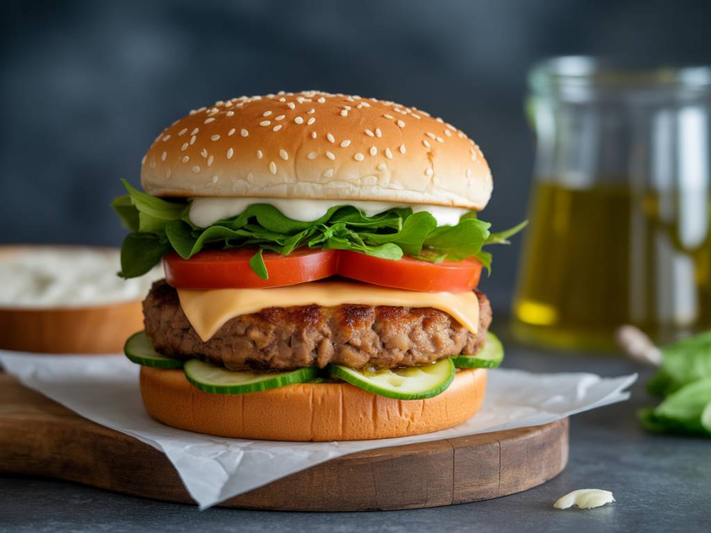 Receta fácil de hamburguesas veganas con lentejas y champiñones