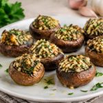 Champiñones rellenos al ajillo: receta vegana fácil, sabrosa y saludable